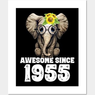 Awesome since 1955 65 Years Old Bday Gift 65th Birthday Posters and Art